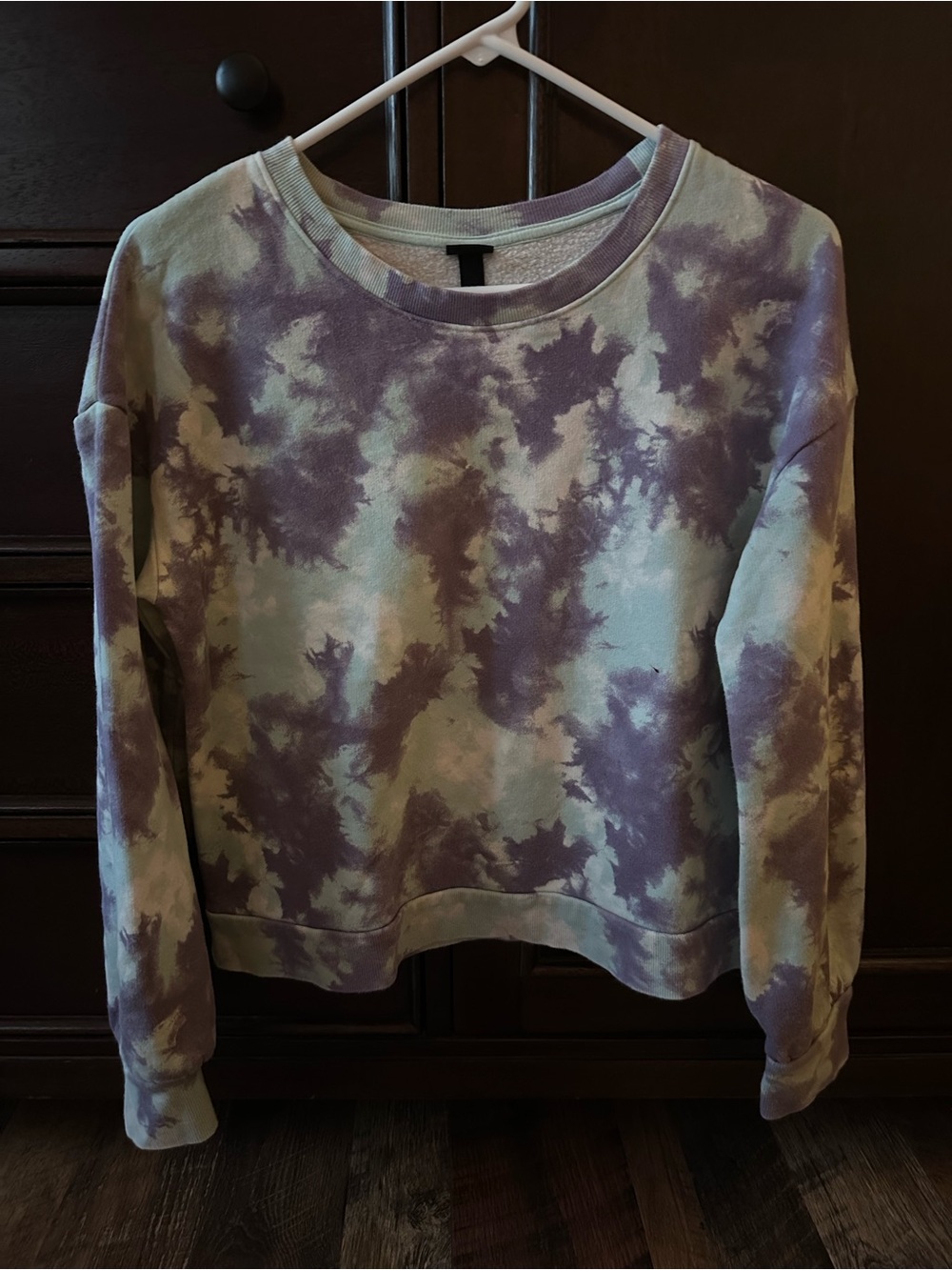 art class Purple and Cream Tie-Dye Crewneck Sweatshirt